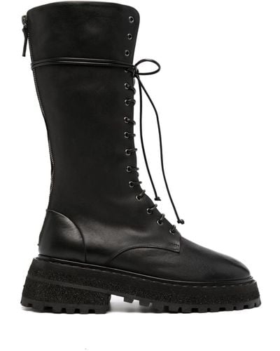 Marsèll Bottines Carro en cuir à lacets - Noir