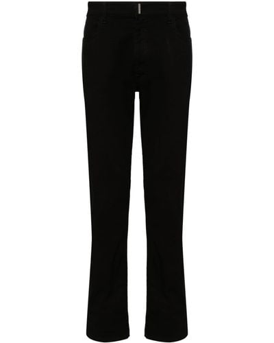 Givenchy Slim-Fit-Jeans mit Logo-Schild - Schwarz
