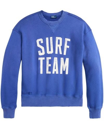 Polo Ralph Lauren Sweatshirt mit Slogan-Print - Blau