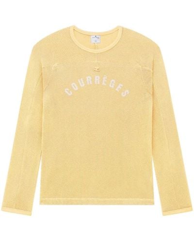 Courreges T-shirt con stampa - Giallo