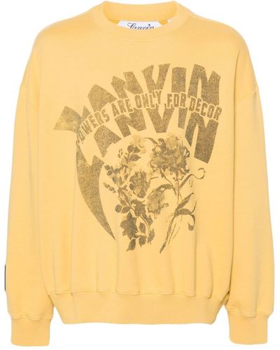 Lanvin X Future Logo-print Cotton Sweatshirt - Yellow