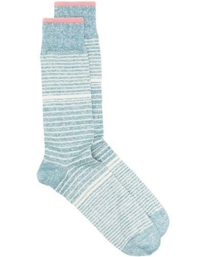 Paul Smith Striped Ankle Socks - Blue