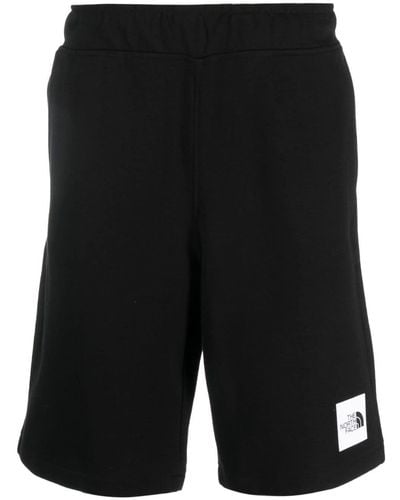 The North Face Logo-patch Cotton Track Shorts - Black