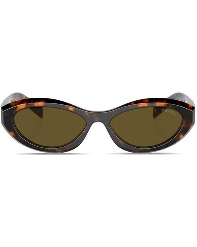 Prada Tortoiseshell-effect Tinted Sunglasses - Natural