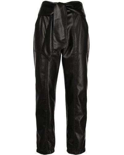 Jonathan Simkhai Pantalon Tessa en cuir artificiel - Noir