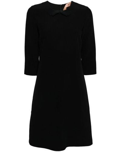 N°21 Mini-jurk Van Crêpe - Zwart