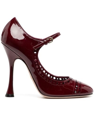 Giambattista Valli 110mm Cut-out Court Shoes - Red