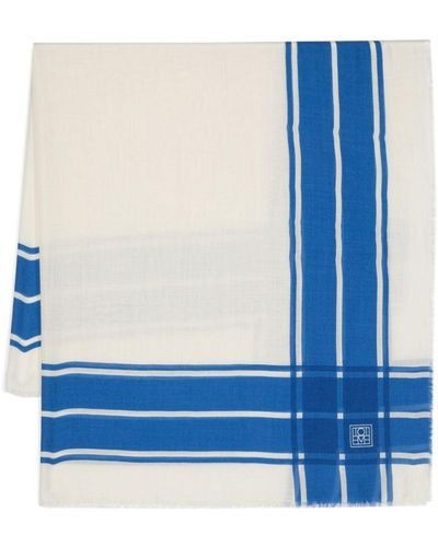 Totême Wool-silk Blanket Scarf - Blue