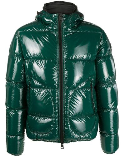 Herno Veste en cuir à fini poli - Vert