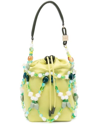 Ganni Beads Bucket Bag - Yellow