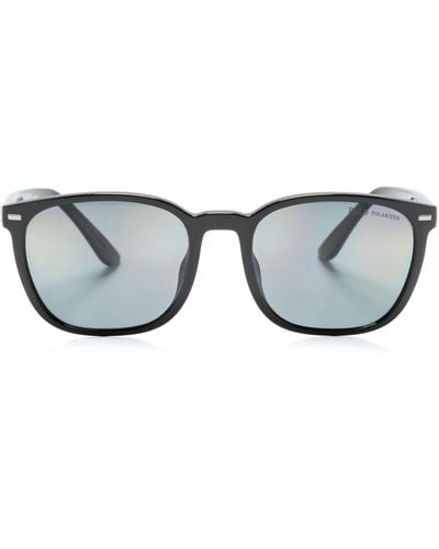 Polo Ralph Lauren Square-frame Logo-engraved Sunglasses - Grey