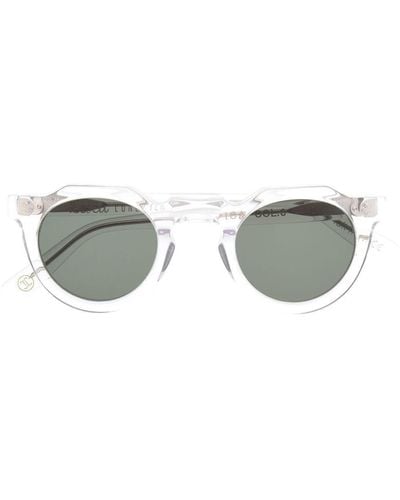 Lesca Pica Round-frame Sunglasses - Grey