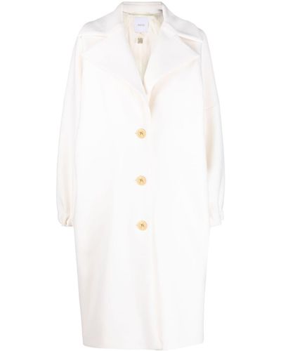 Patou Wool Blend Coat - White