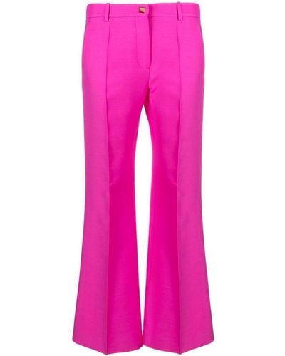 Valentino Garavani Wool-blend Tailored Pants - Pink