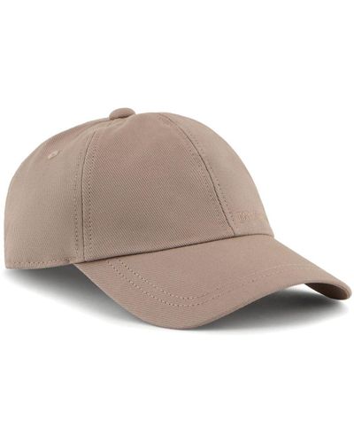 Emporio Armani Logo-embroidered Cotton Cap - Natural