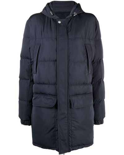 Eleventy Padded hooded parka coat - Azul