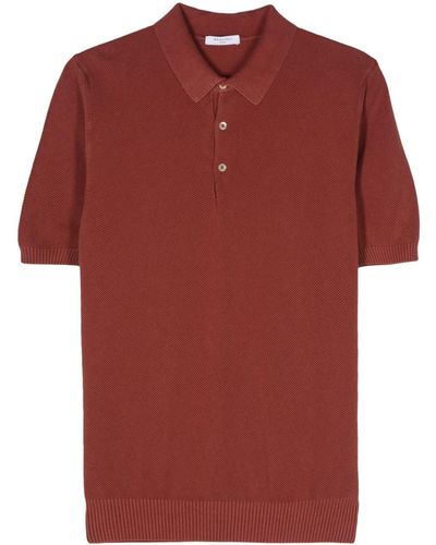 Boglioli Poloshirt aus Pikee - Rot