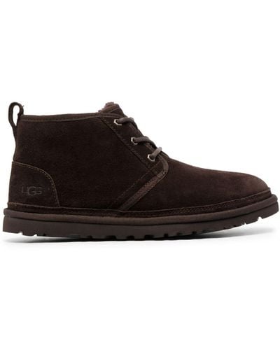UGG Neumel Debossed-logo Leather Boots - Brown
