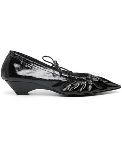 Bimba Y Lola 40mm Leather Court Shoe - Black