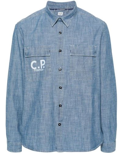 C.P. Company Chambray Overhemd - Blauw