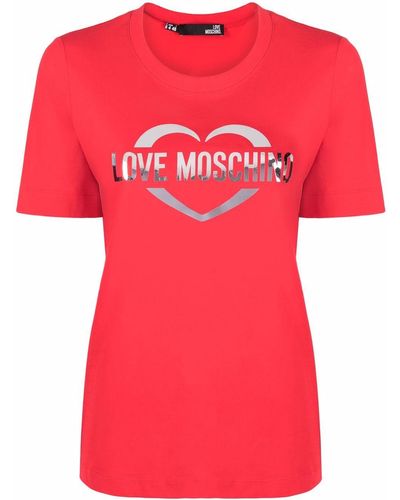Love Moschino ロゴ Tシャツ - レッド