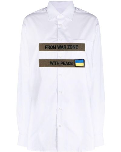 Litkovskaya Patch-detail Cotton Shirt - White