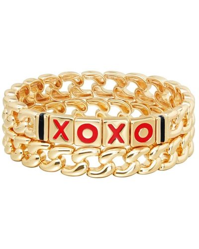 Roxanne Assoulin The Xoxo Link Duo Bracelet - Metallic