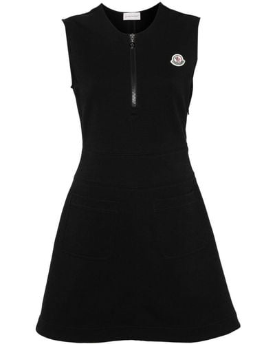 Moncler Mini-jurk Met Logopatch - Zwart