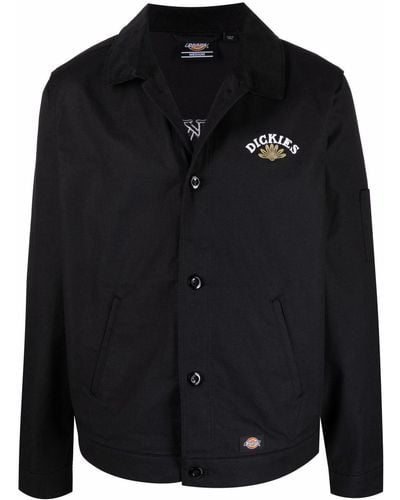 Dickies Construct Logo-embroidered Shirt Jacket - Black