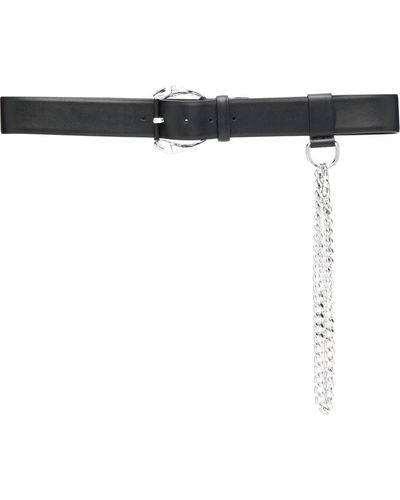 Roberto Cavalli Chain-embellished Buckle Belt - Black