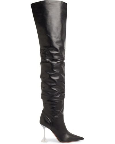 AMINA MUADDI Olivia 95mm Thigh-high Boots - Black