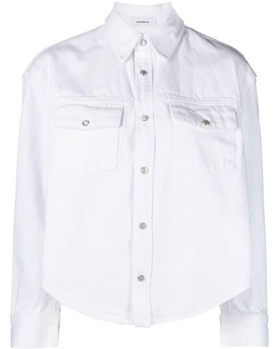 Wardrobe NYC Veste courte en jean - Blanc