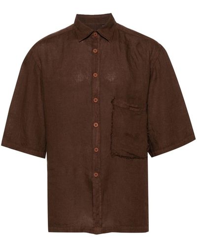 Costumein Corfu Linen Shirt - Brown
