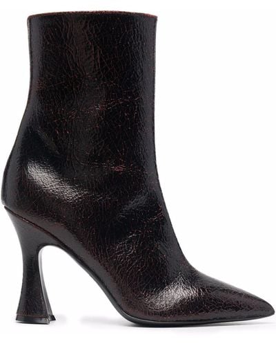 Just Cavalli Pointed-toe Leather Boots - Black