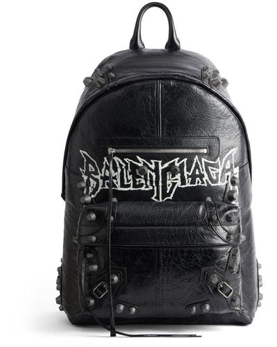 Balenciaga Le Cagole Leather Backpack - Men's - Lambskin - Black