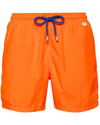 Mc2 Saint Barth X Pantonetm Drawstring-waist Swim Shorts - Orange