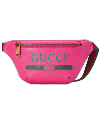 Gucci Print Small Belt Bag - Pink