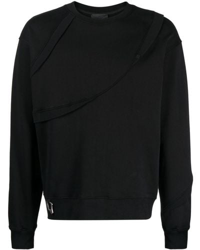 HELIOT EMIL Long-sleeve Cotton Sweatshirt - Black