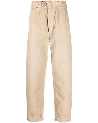 Polo Ralph Lauren Straight-leg Belted Trousers - Natural
