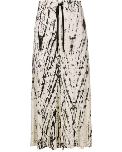 UMA | Raquel Davidowicz Abstract-pattern High-waisted Skirt - White
