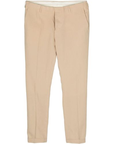 Paul Smith Pressed-crease Linen Trousers - Natural