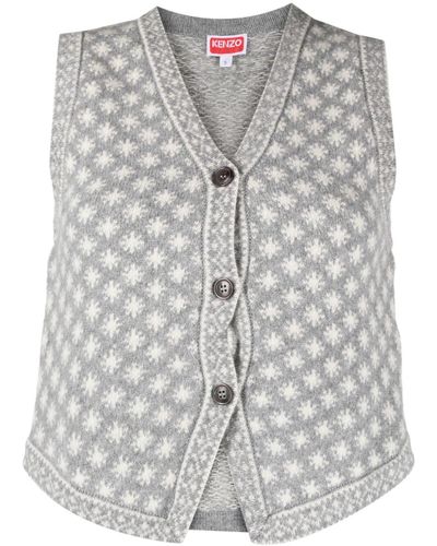 Gray Sleeveless sweaters for Women | Lyst