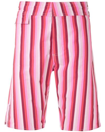 Amir Slama Striped Swim Trunks - Pink