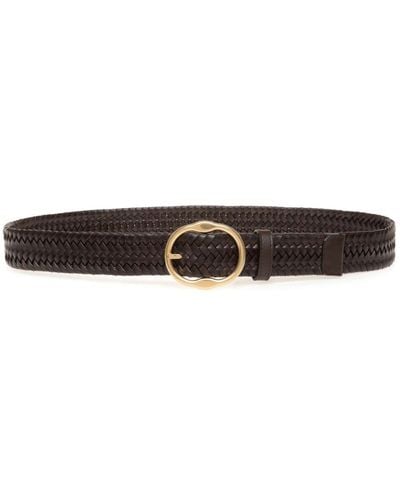 Bally Woven Leather Belt - Brown