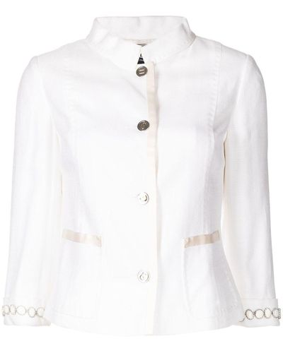 Dolce & Gabbana Jacke mit Stehkragen - Weiß