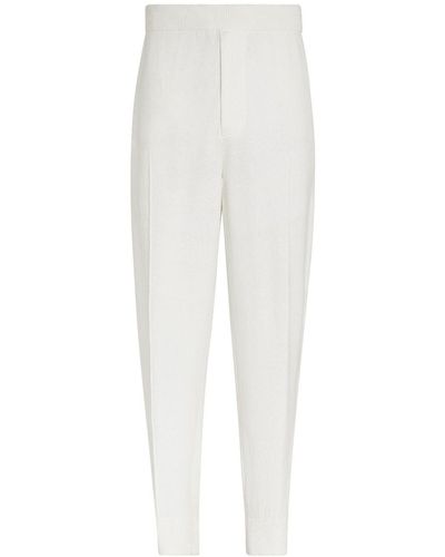 Zegna Pantalones de chándal con cinturilla elástica - Blanco