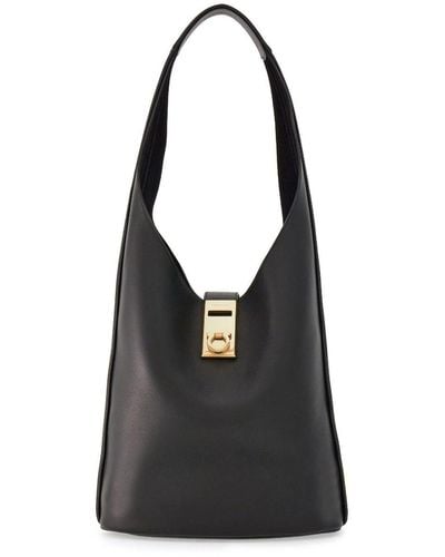 Ferragamo Large Shoulder Bag - Black