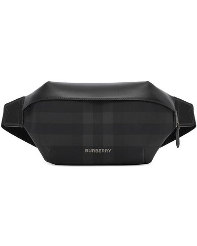 Burberry バーバリー Sonny チェック ベルトバッグ - ブラック