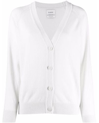 Barrie Rib-trimmed Cashmere Cardigan - White