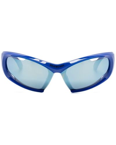 Balenciaga Dynamo オーバーサイズ サングラス - ブルー
